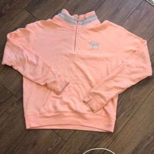 Vs pink quarter zip